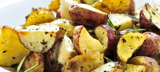 Crispy Garlic Buttered Grilled Potatoes