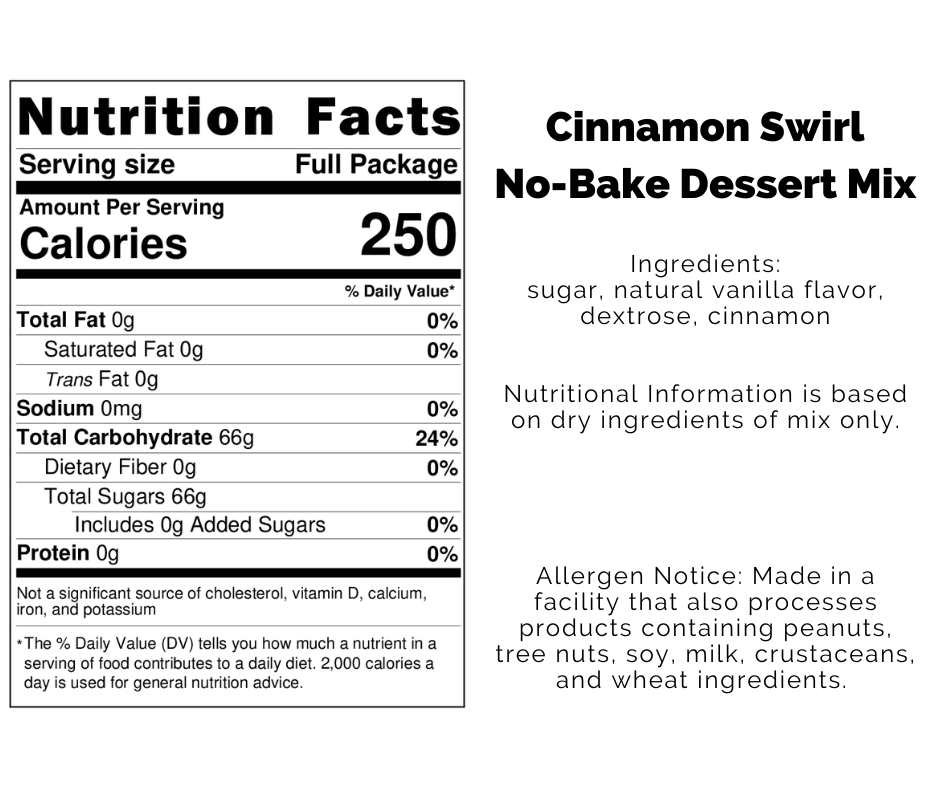 Cinnamon Swirl No-Bake Dessert Mix