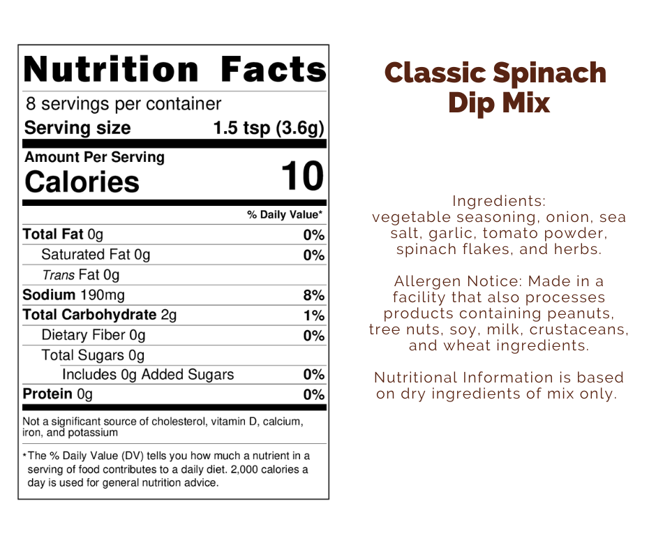 Classic Spinach Dip Mix