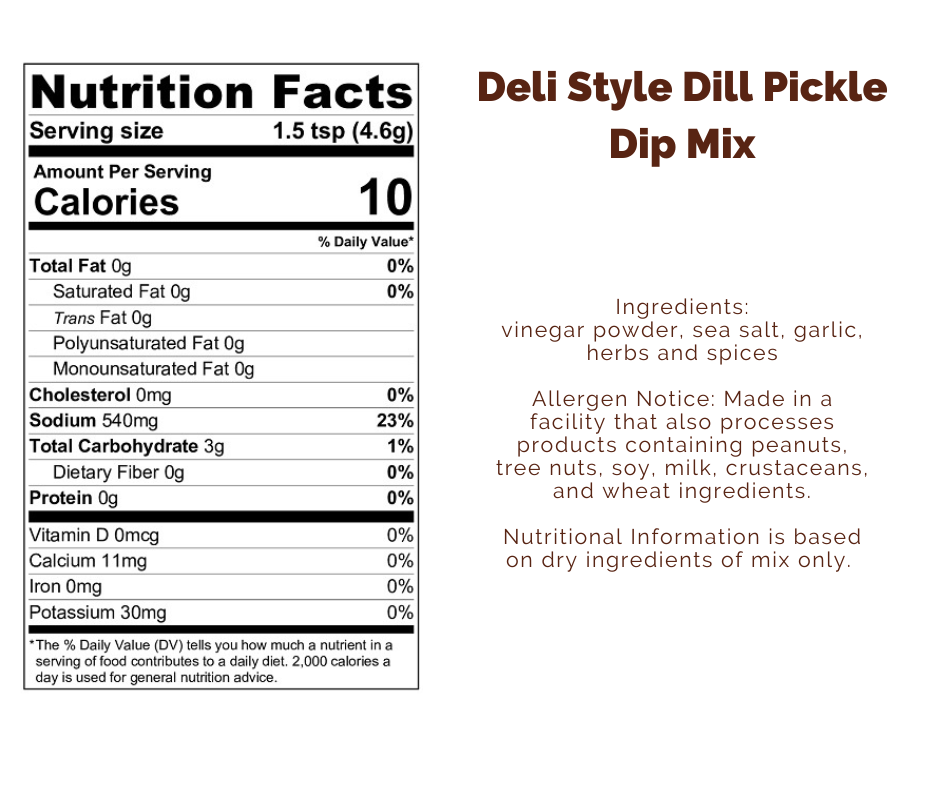 Mix of the Month - Deli Style Dill Pickle Dip Mix
