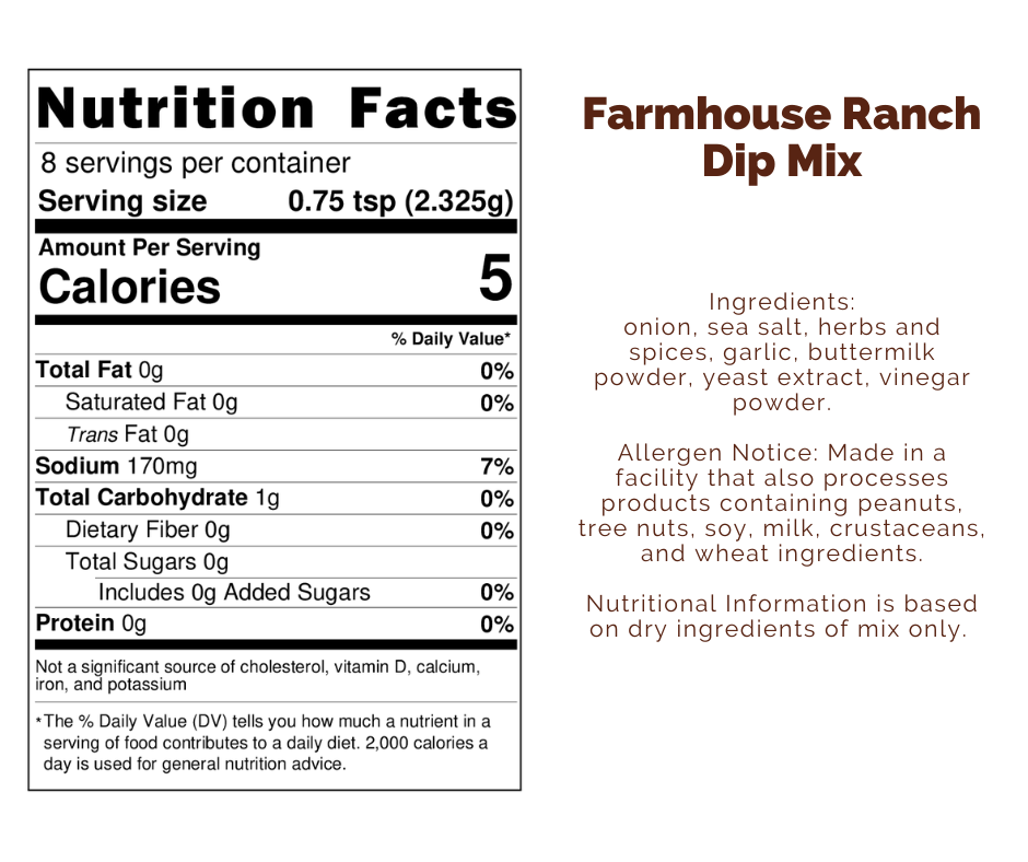 Farmhouse Ranch Dip Mix