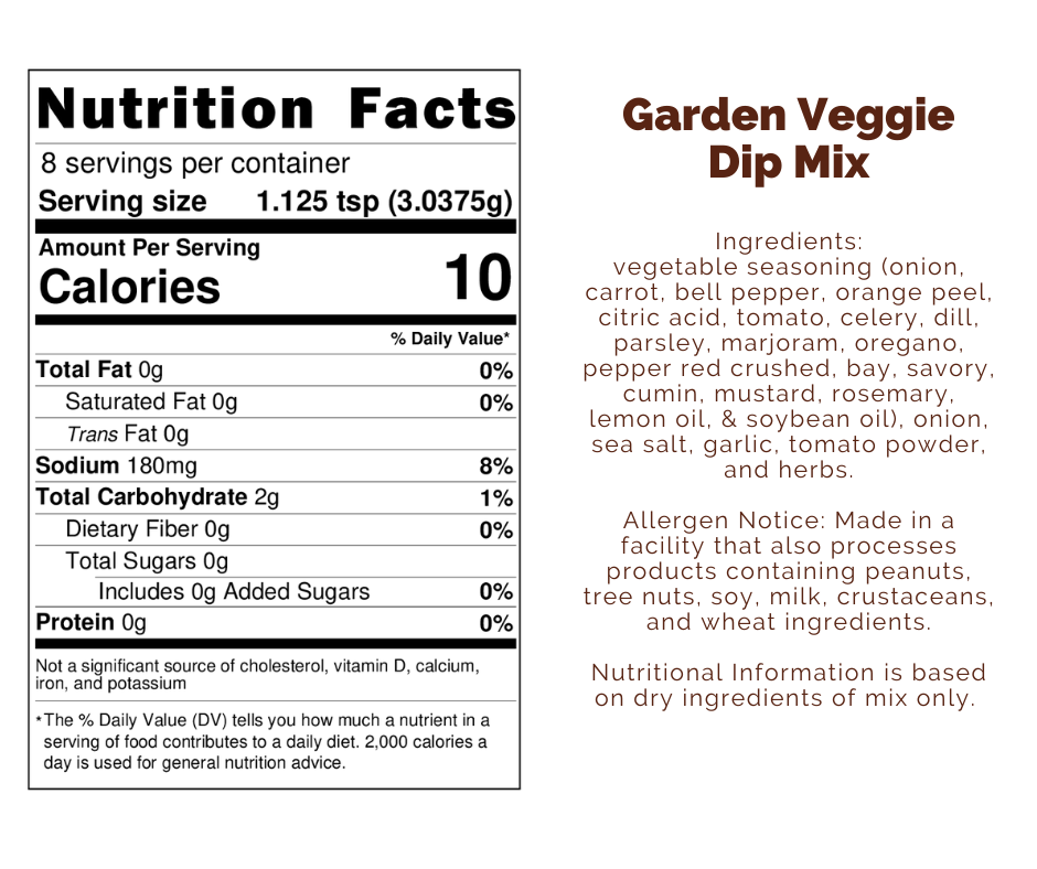 Garden Veggie Dip Mix