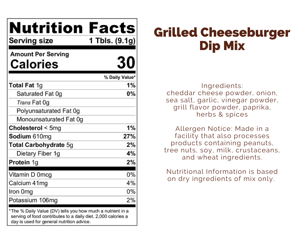 Grilled Cheeseburger Dip Mix