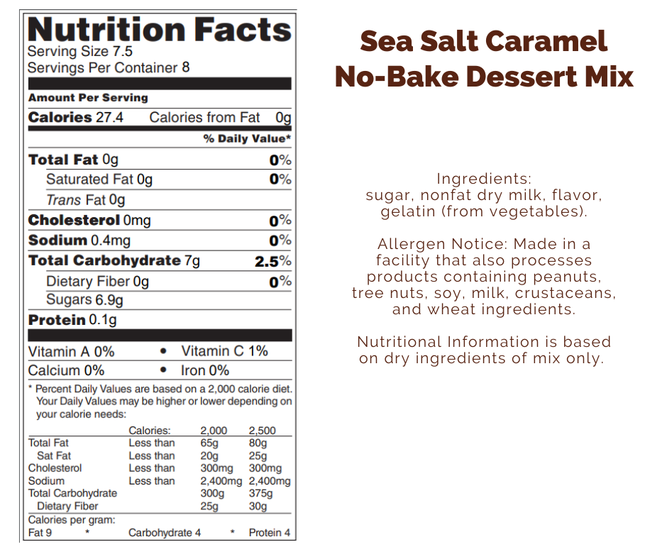 Sea Salt Caramel No-Bake Dessert Mix