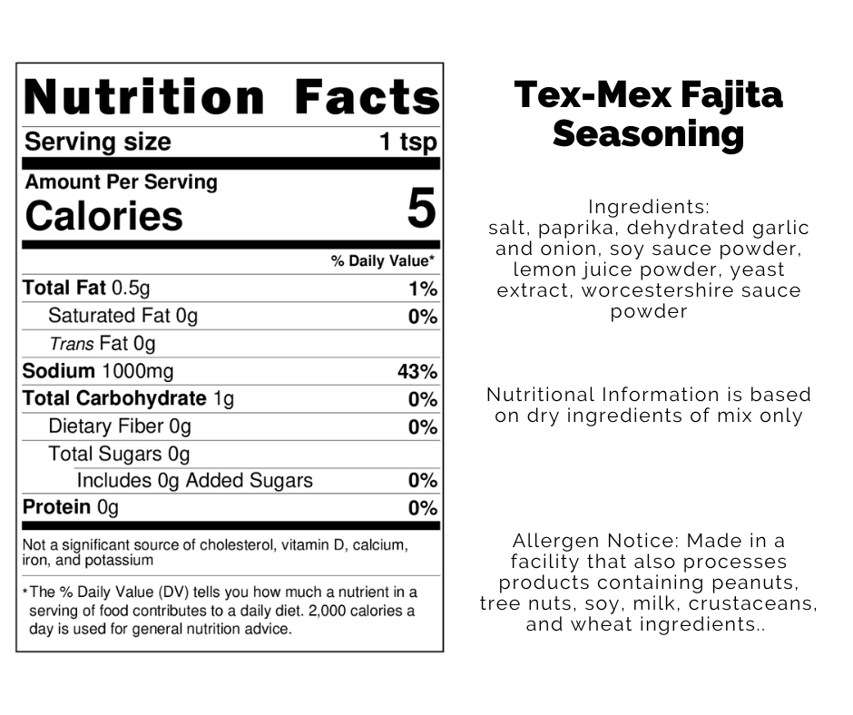 *NEW Tex-Mex Fajita Seasoning
