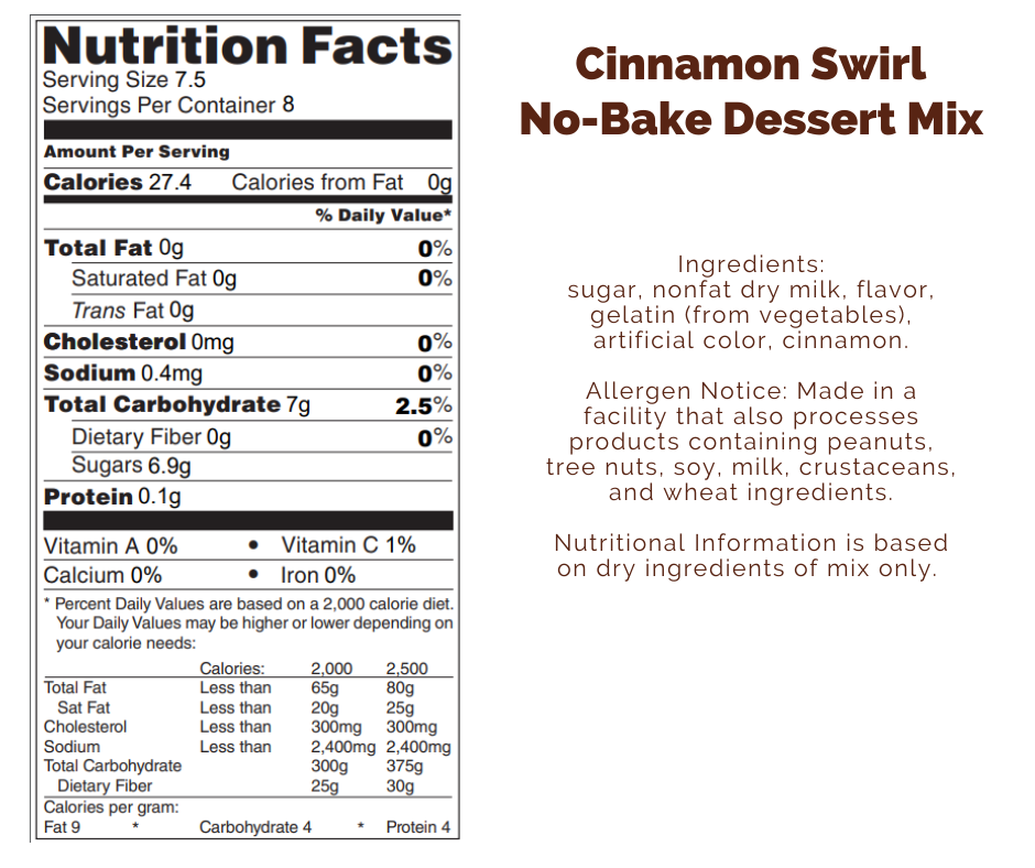 Cinnamon Swirl No-Bake Dessert Mix