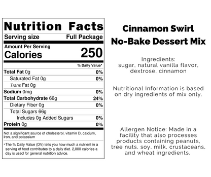 Cinnamon Swirl No-Bake Dessert Mix