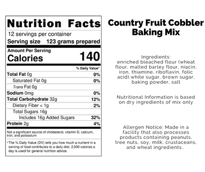 *NEW Country Fruit Cobbler Baking Mix