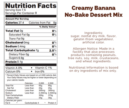 Creamy Banana Bliss No-Bake Dessert Mix