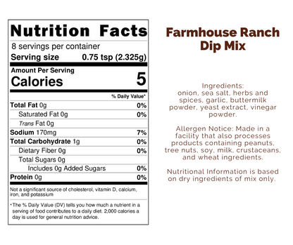 Farmhouse Ranch Dip Mix
