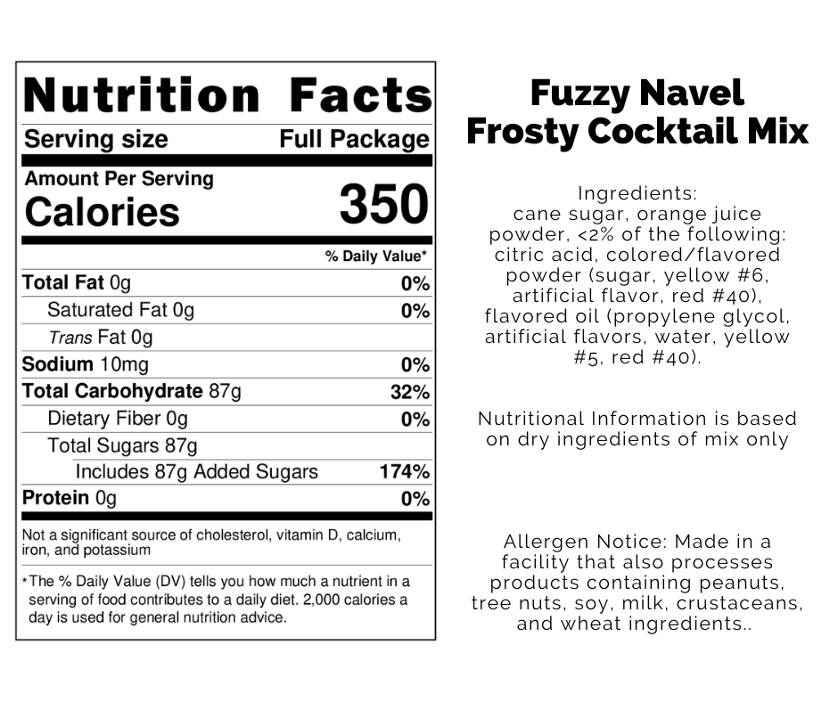 Fuzzy Navel Frosty Cocktail Mix
