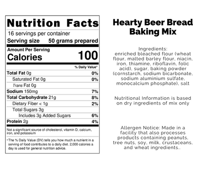 *NEW Hearty Beer Bread Baking Mix