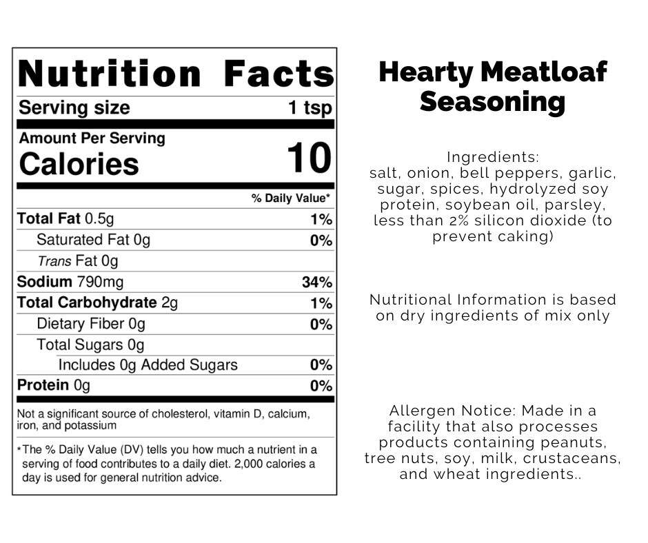 *NEW Hearty Meatloaf Seasoning