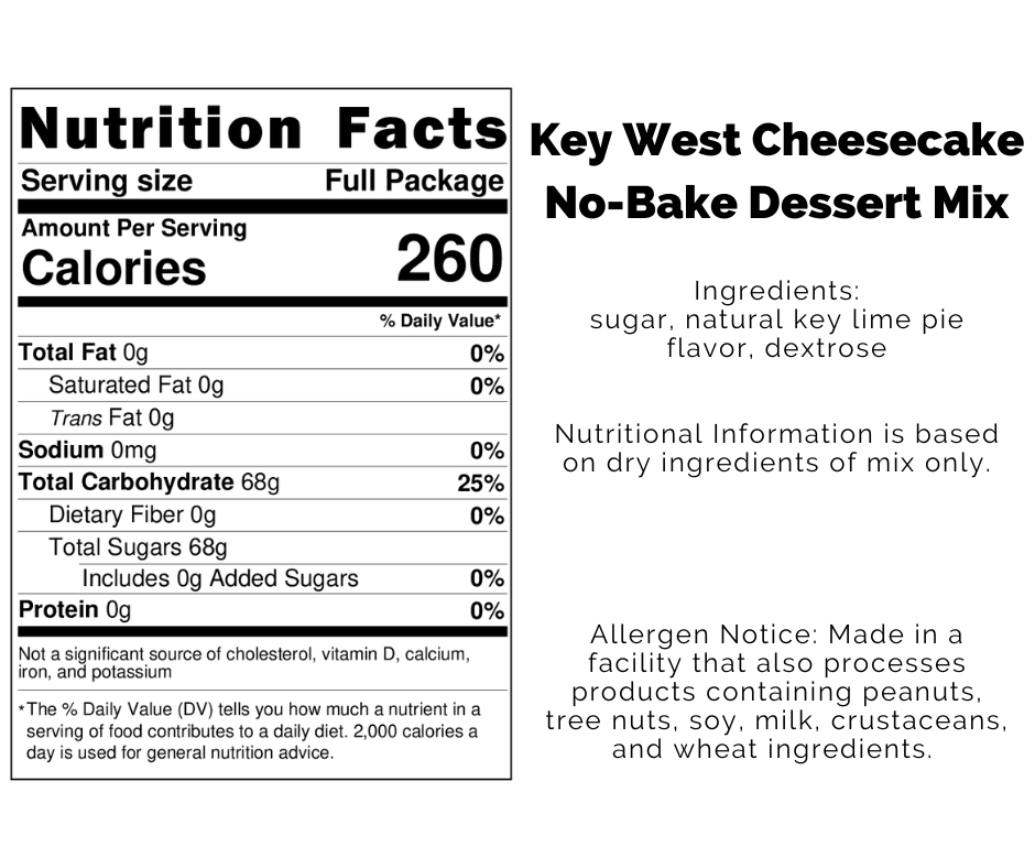 Key West Cheesecake No-Bake Dessert Mix