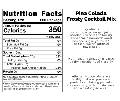 Pina Colada Frosty Cocktail Mix
