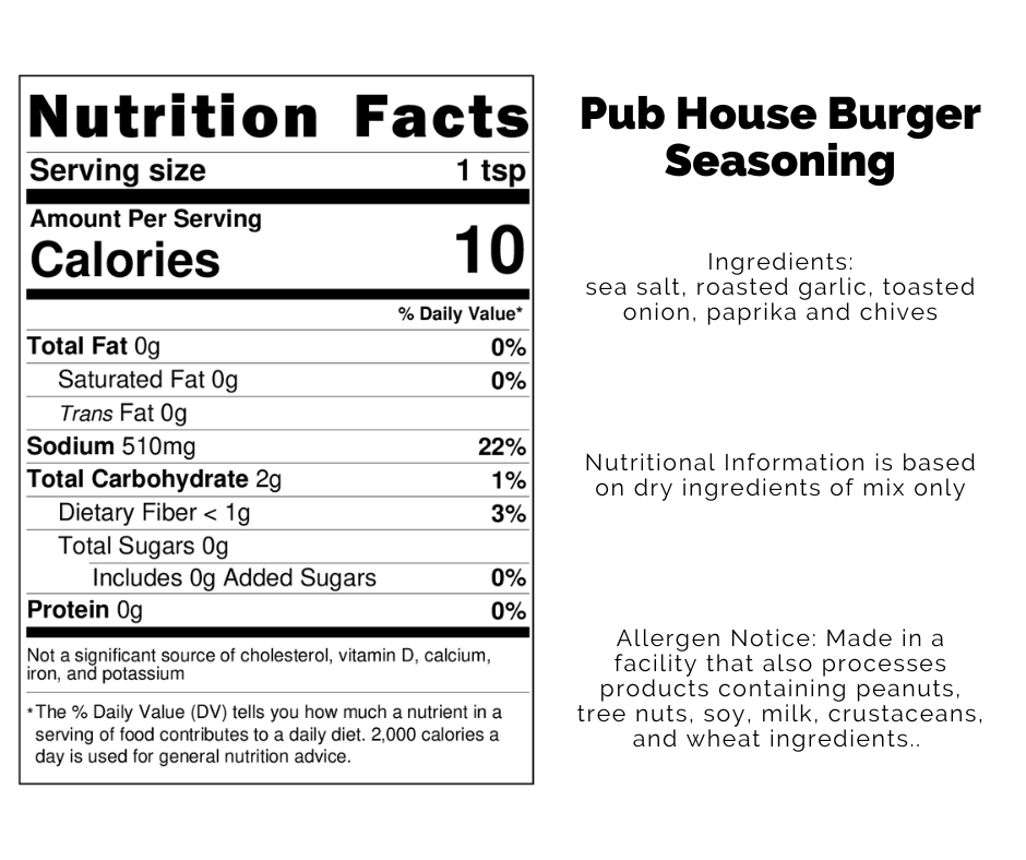 *NEW Pub House Burger Seasoning