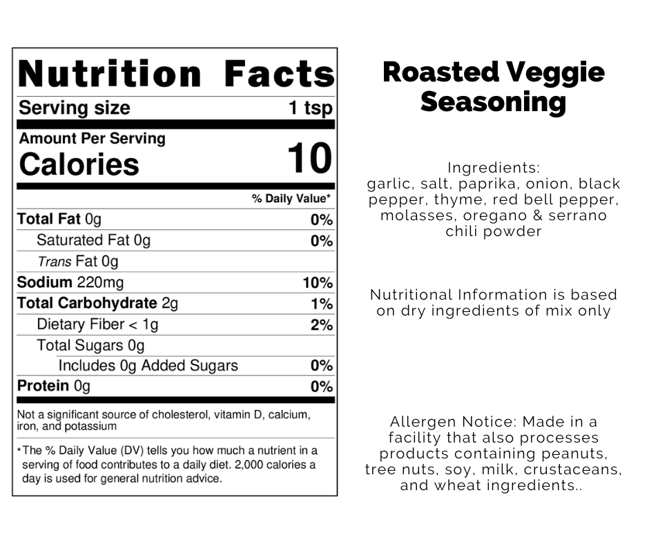 *NEW Roasted Veggie Seasoning