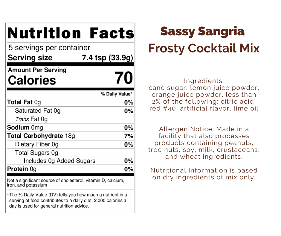 Sassy Sangria Frosty Cocktail Mix