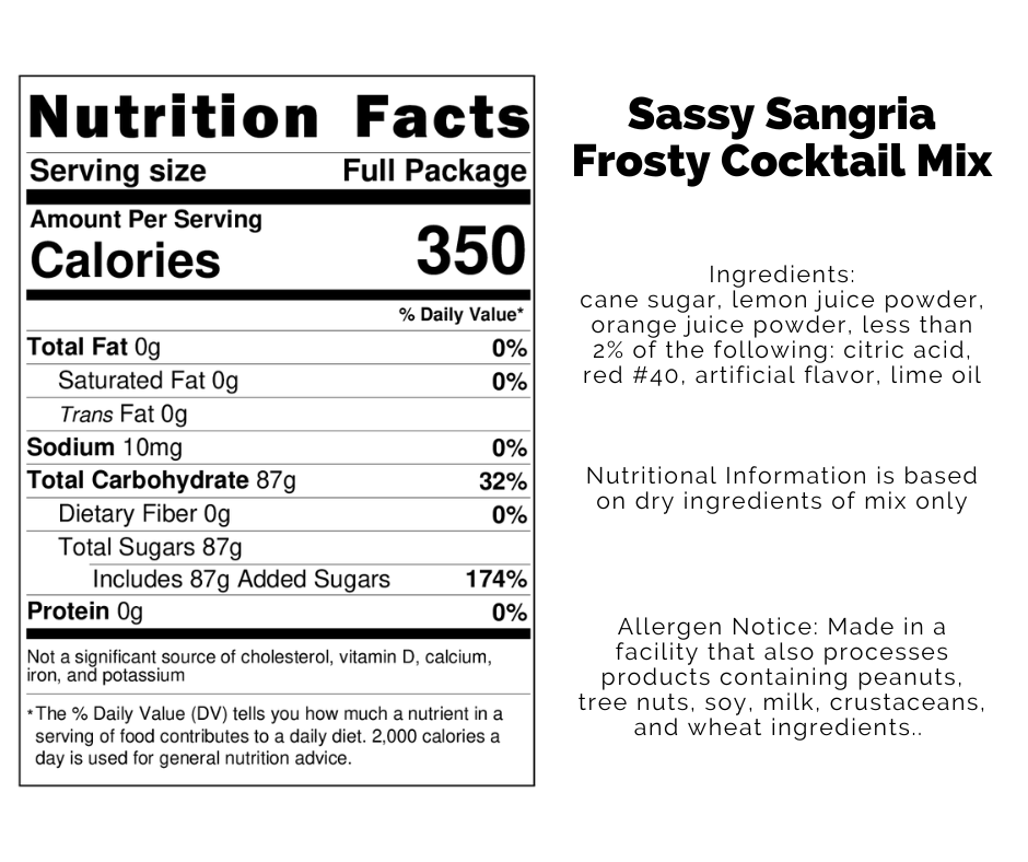 Sassy Sangria Frosty Cocktail Mix