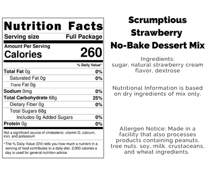 Scrumptious Strawberry No-Bake Dessert Mix