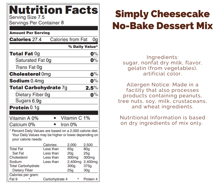 Simply Cheesecake No-Bake Dessert Mix – Diplicious