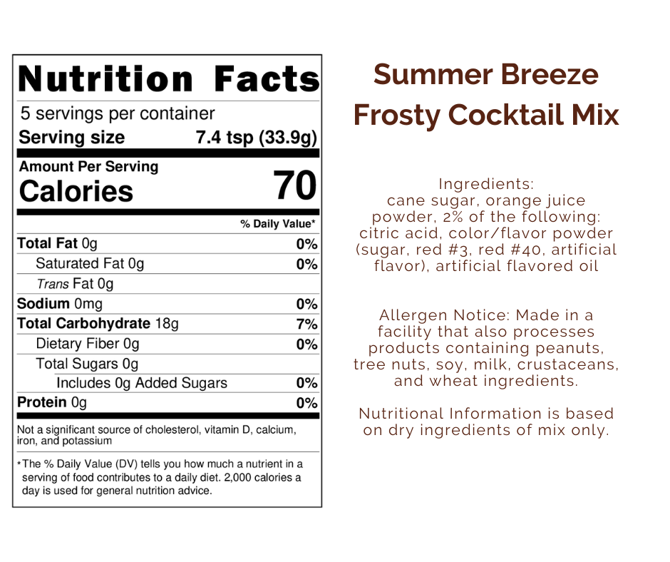 Summer Breeze Frosty Cocktail Mix