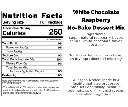 White Chocolate Raspberry No-Bake Dessert Mix